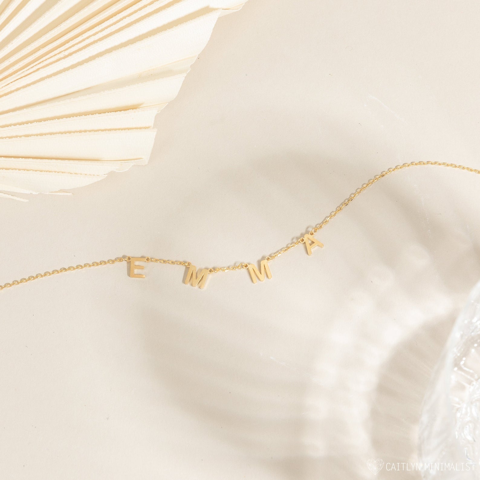 Effortless Sophistication: Alice Letter Name Necklace 18K Gold